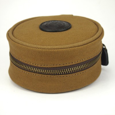 Wheel Canvas Leather Fly Fishing Reel Case cover